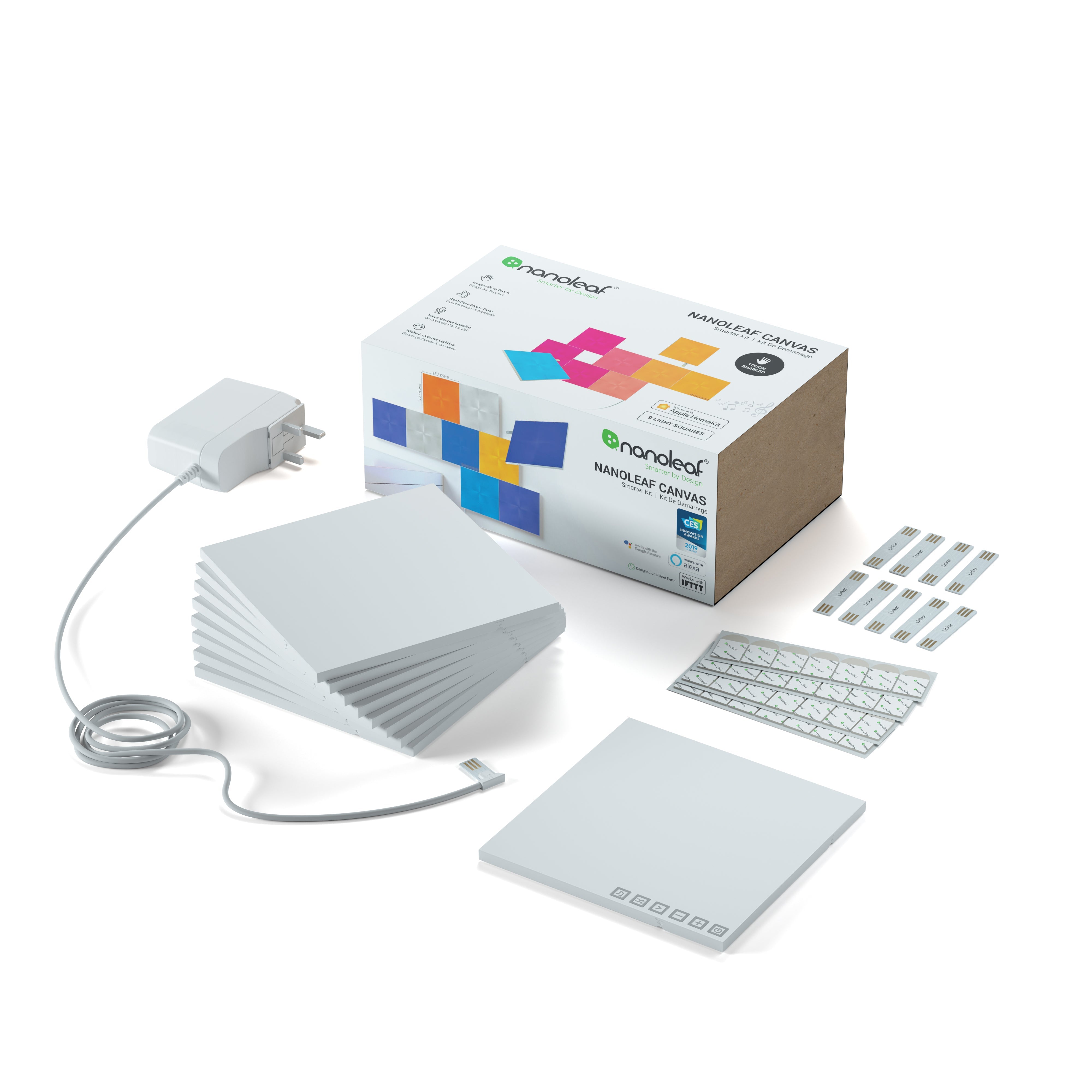 Nanoleaf Canvas 正方形智能燈板入門套裝 (9塊)