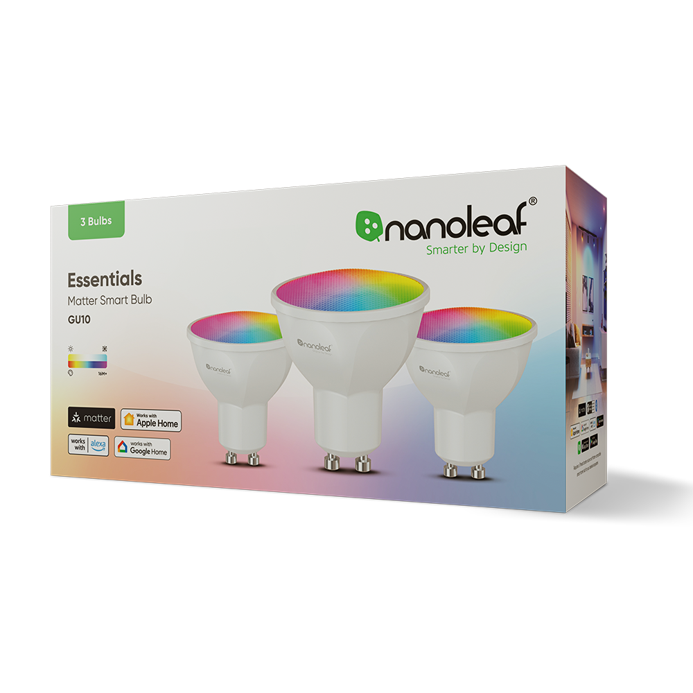 Nanoleaf Essentials Matter GU10 智能燈泡 3個裝 (兼容Matter）