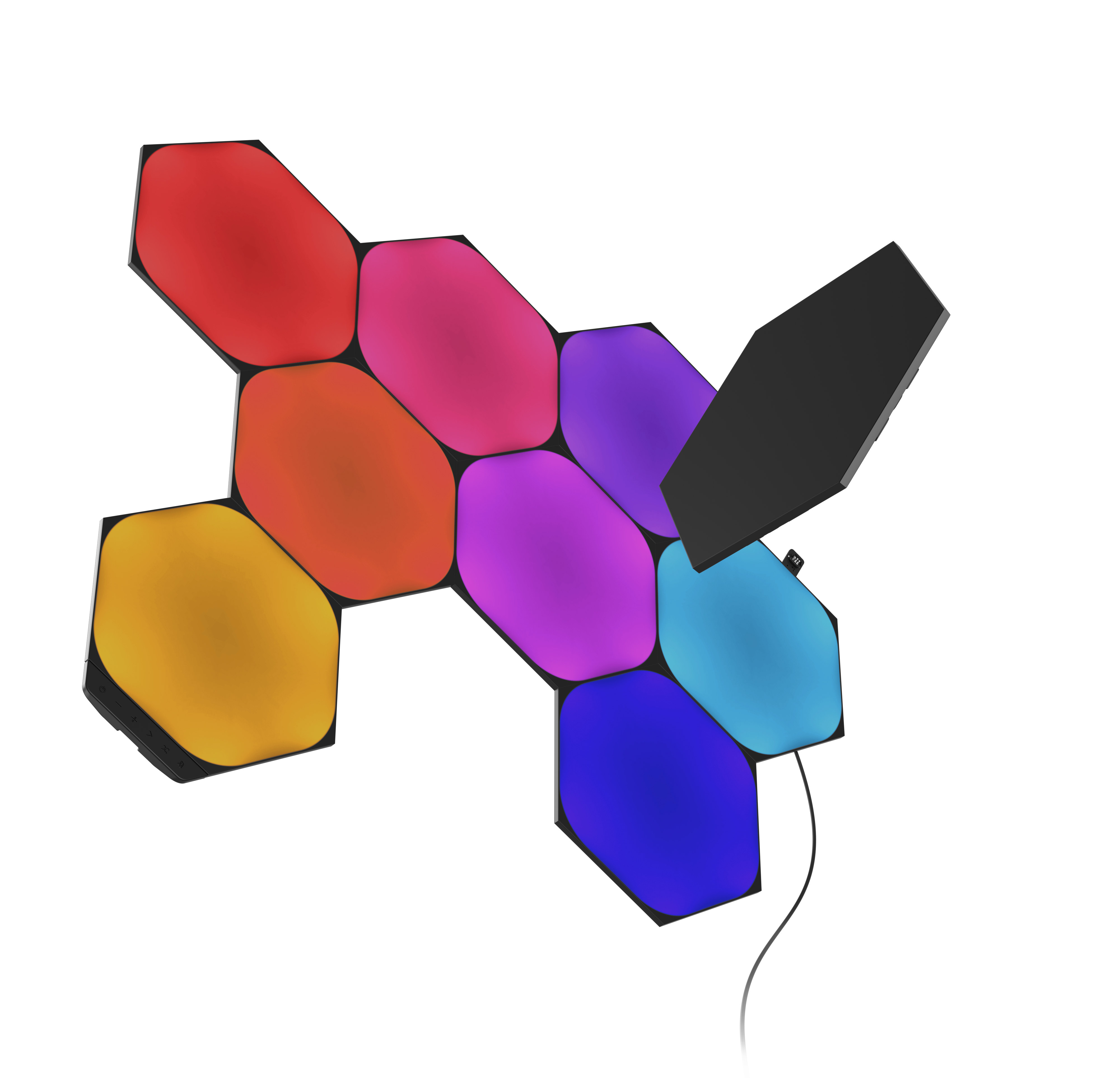 Nanoleaf Ultra Black Hexagons Starter Kit 型格黑色六角形智能燈板入門套裝 (9塊)