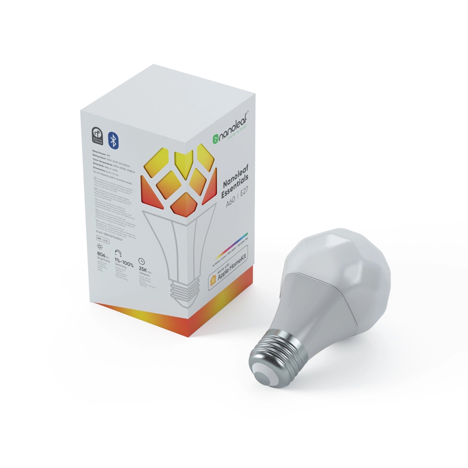 Nanoleaf Essentials A60|E27 智能燈泡 (Thread版本，非 Matter）